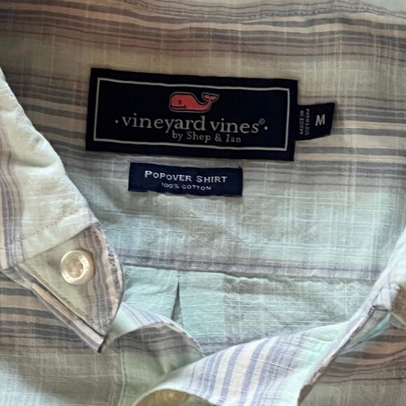 Vineyard Vines Men's 100% Cotton Short Sleeve Popover Shirt. Size Medium - Picture 5 of 7